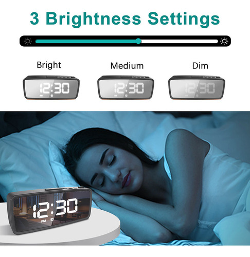 1 Juego De Despertador Electrónico Led Pequeño Multiusos