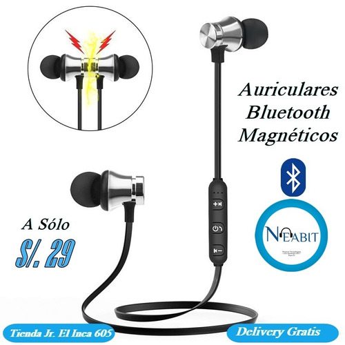 ¿auriculares Bluetooth Magnéticos Control Llamadas
