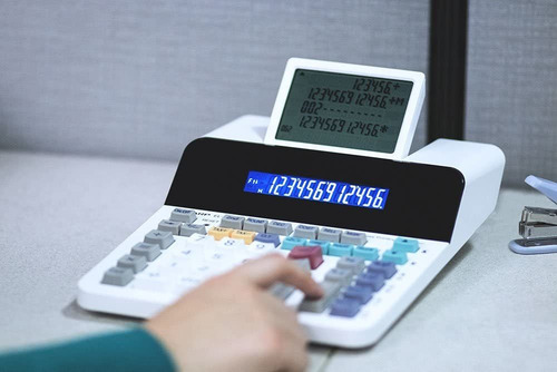 Calculadora De Impresión Sharp El-1901 C Pantalla, Sin Papel