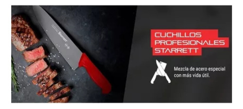 Cuchillo Carnicero Recto Ancho 20 Cm Acero Inox Starrett