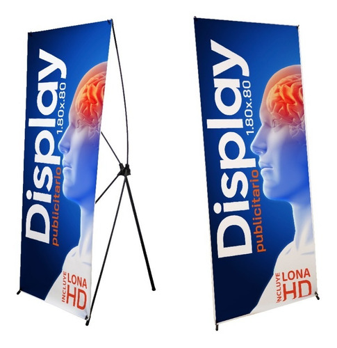 Porta Banner Personalizado Con Lona Hd 80x180cm 