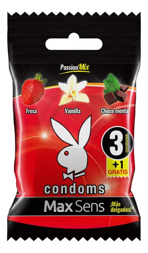 Condones Playboy Max Sens Aroma Y Sabor Passion Mix 32 Pack