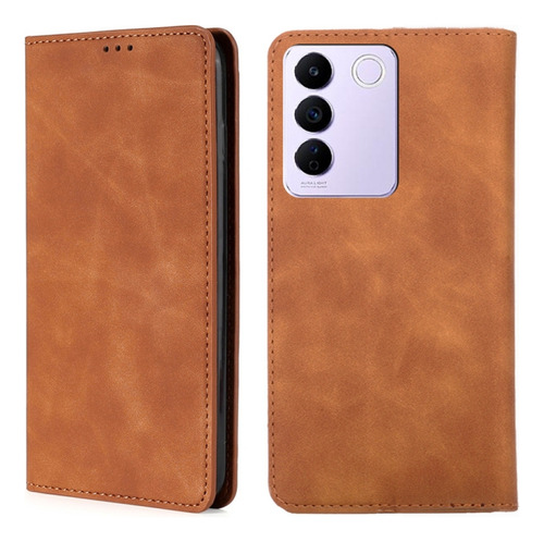 Funda De Pu Marrón Claro For Vivo S16e/v27e