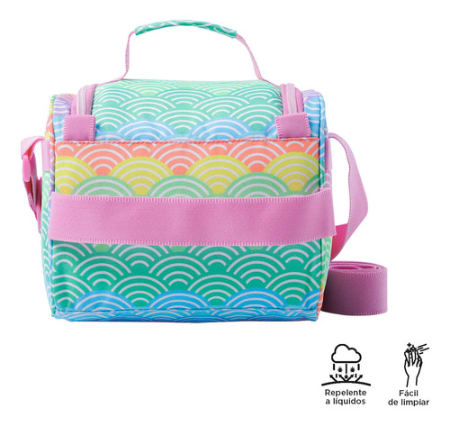 Totto Combo Mochila Y Lonchera - Set Kit Escolar Acuarela Arcoiris