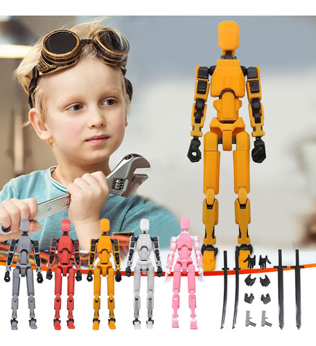 13 Muñecos De Acción Articulados Con Forma De Robot, Estampa