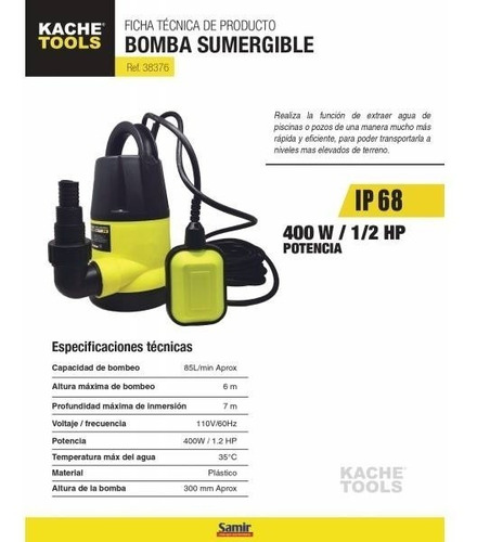 Imagen 2 de 5 de Motobomba Sumergible 1/2 Hp Motobomba Eléctrica Italiana