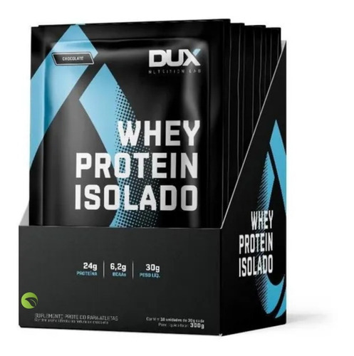 Whey Protein Isolado Display 10 Sachês 30g Saborcookies Dux Sabor Cookies /val 02/2023