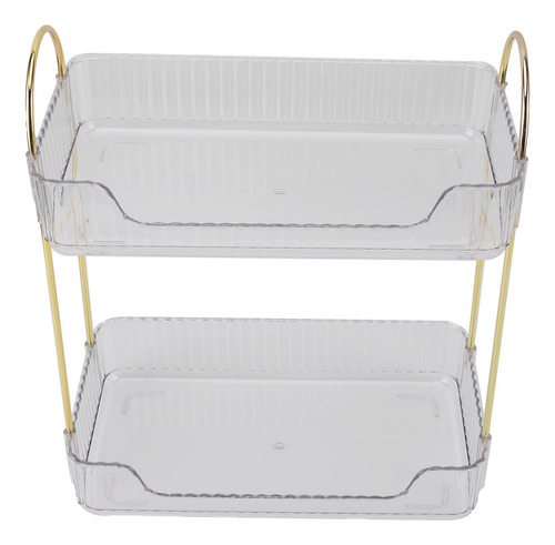 Soporte De Maquillaje De Doble Capa, Moderno Y Lujoso, 2 Niv