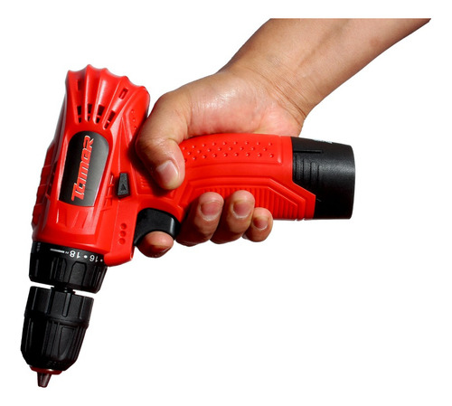 Taladro Inalámbrico Tamer 12 V Tait-12 Color Rojo