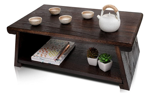Mesa japonesa de meditação e chá Enso-uji Mesa de altar Pleg