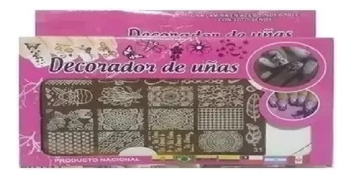 Sello Y Plantilla Para Uñas Decorado Para Uñas