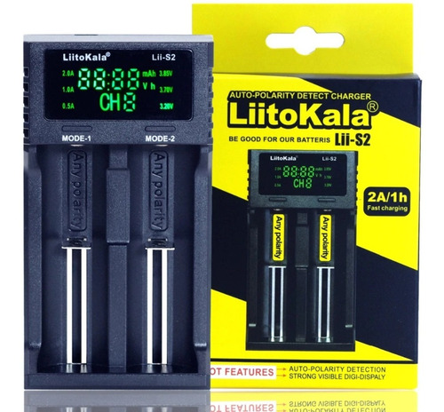Kit Cargador Y Baterias Protegida Para Linterna Ncr18650b