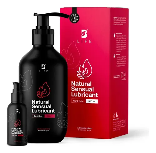 Lubricante Íntimo Base Agua De 500 Ml, Gel Erótico B Life. Sabor Sin Sabor