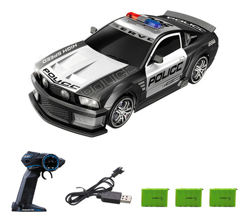 Nuevo Rc Police Drift Car 1/12, 2.4 Ghz, 3 Baterías,