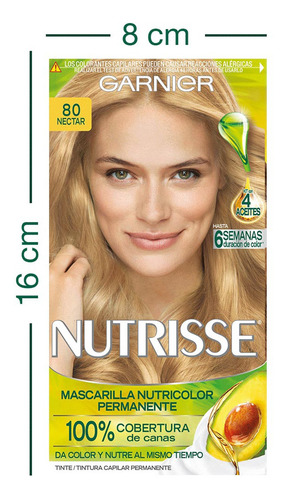 Kit Completo De Coloración Permanente Nutrisse Clásico X45 G