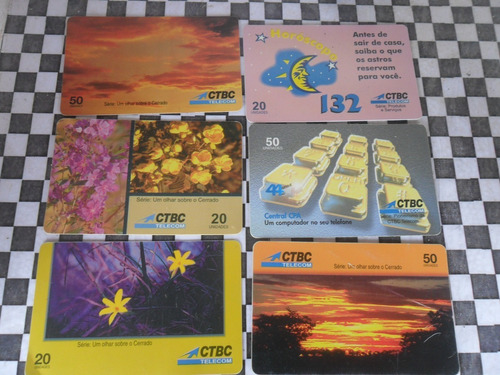 6 Cartões Telefonicos Ctbc Variados
