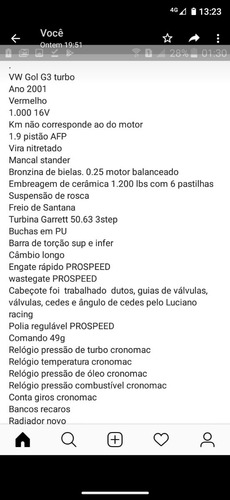 Volkswagen Gol G3 2001 1.9 Turbo Legalizado