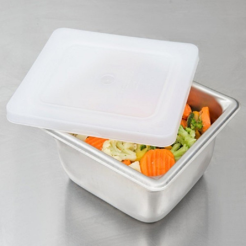 Imagen 7 de 9 de Pack 6 Deposito Gastronomico Acero 17 Cm X 26 Cm Con Tapa