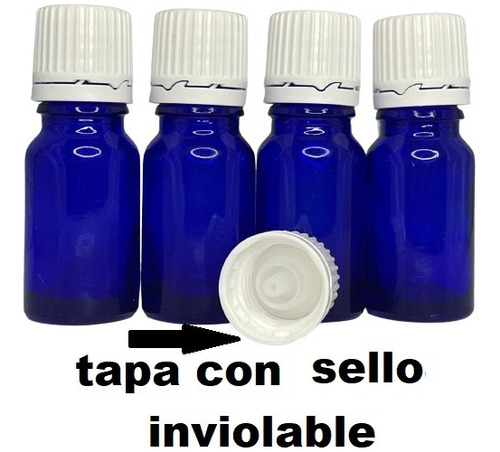25 Botellas Frasco Gotero Vidrio Cobalto 10ml C/estuche