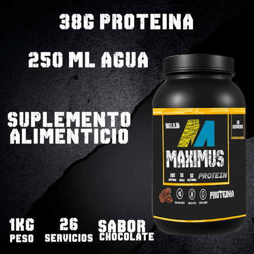 Proteína Hidrolizada Isolate Maximus 1kg 200 Servicios Chocolate