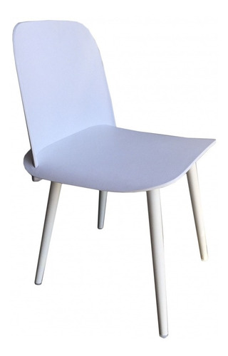 Silla Moderna Nerd Interior Exterior Color Blanco Negro