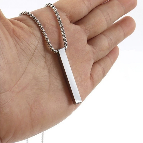 Corrente Pingente Aço Inox Durabilidade Estilo Conforto Cor Prateado