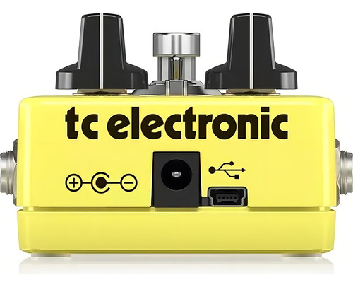 Pedal de efeito amarelo TC Electronic HELIXPASHER-1