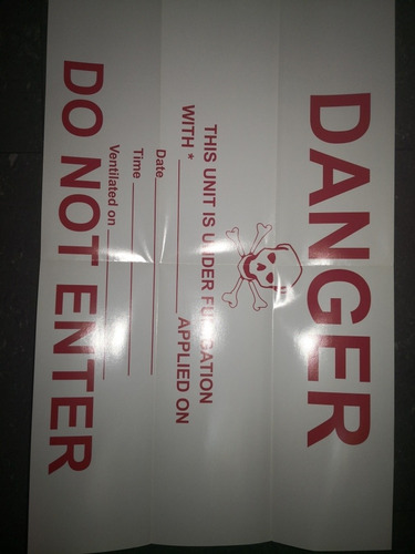 Cartel Danger Do Not Enter Calavera