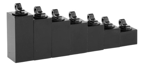 7pcs Expositores De Joyas Almacenamiento Cuboide Negro