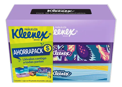 comprar Pañuelos Desechables Kleenex 3 Cajas de 90 Pañuelos