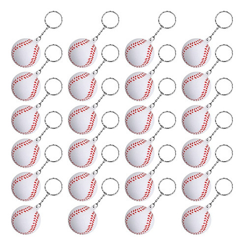 Pack De 24 Llaveros De Béisbol, Llaveros De Béisbol Antiestr