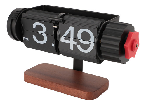 Reloj De Mesa Automático De Madera Retro Con Tapa