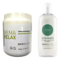 Comprar Crema Masajes Musculares 1kg + Aceite Relax 500ml Biobellus