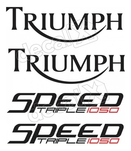 Kit Emblema Adesivo Compatível 1050 Speed Triple Tpst105005 Cor Triumph 1050 Speed Triple