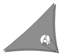 Comprar Toldo Vela Triangular 2,5m X 3,5m Media Sombra Premium 95%