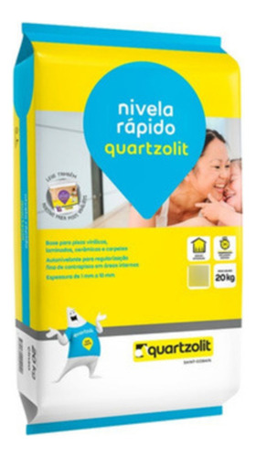 2x Nivela Rápido Quartzolit 20kg Argamassa Autonivelante