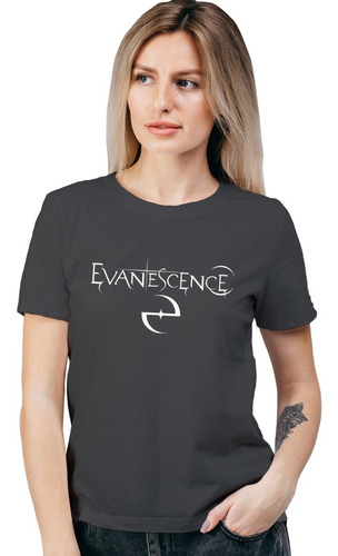 Polera Mujer Evanescence Metal Gótico Algodón Orgánico Mus86