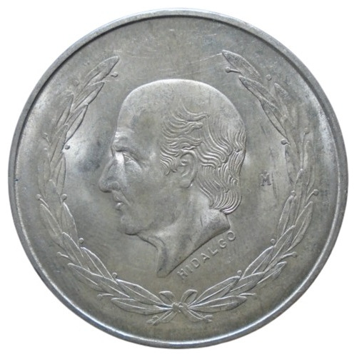 México 5 Pesos Hidalgo 1953 Plata Ley 0.720
