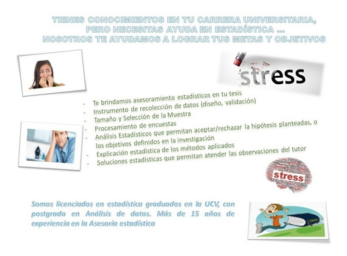 Imagen 2 de 4 de Asesoría Estadística De Tesis Y Trabajos En General