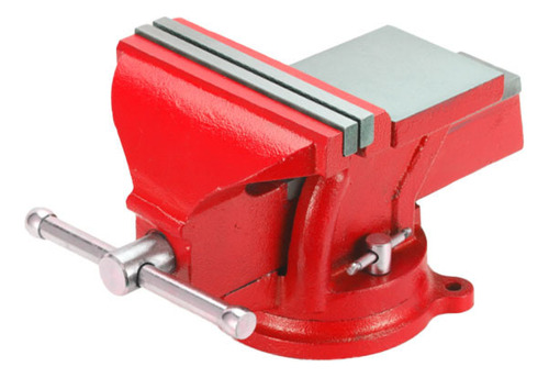 Morsa De Banco Con Yunque Giratoria 4 Pulgadas Miyawa 100mm Rojo
