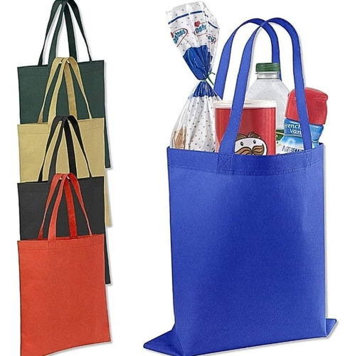 10 Sacolas Ecobag 80gr Eventos Mercado Sacolinhas Tnt 30x35 Laranja