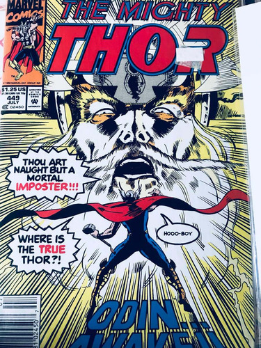 Comic The Mighty Thor #449. Jul 1992. Newsstand Dimsa.