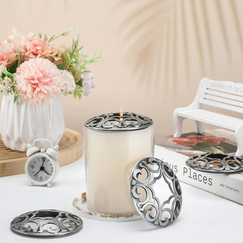 Juego De 4 Fundas Para Velas Para Tarros, Cubiertas Perfumad