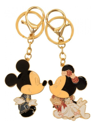 2 Chaveiros Noivos Namorados Mickey Minnie 5cm Disney