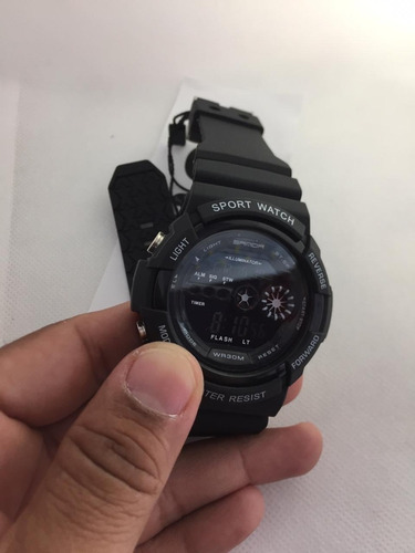 Relógio Sanda 320 Militar Esportivo Preto Original Promoçao