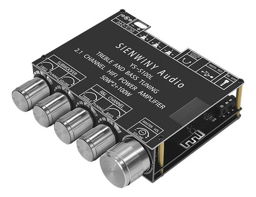 Amplificador De Áudio 2.1 50w+50w+100w - Generic App Cinza-escuro 200 W