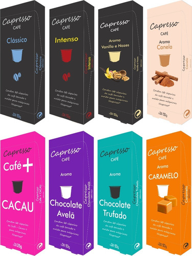 Cápsulas Nespresso Cafés Capresso Compatíveis 80 Capsulas