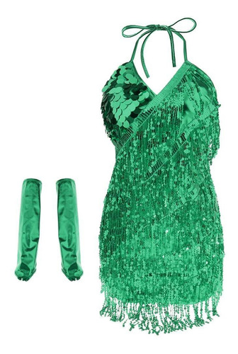 Fringe Ballroom Dance Dress Rumba De De Práctica