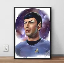 Comprar Quadro Poster C Moldura Retro Vintage Geek Nerd Spock P6171