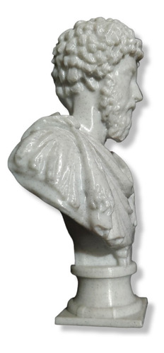 Imagen 4 de 10 de Figura Busto Emperador Marco Aurelio 3d Pintado Marmol